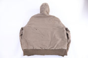 Carhartt Logo Patch Tan Full Zip Jacket - Jacket - Thrifted Threads