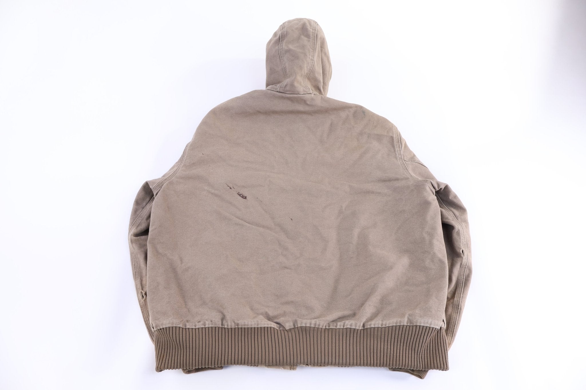 Carhartt Logo Patch Tan Full Zip Jacket - Jacket - Thrifted Threads