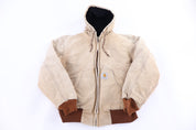 Carhartt Logo Patch Tan Full Zip Jacket - Jacket - Thrifted Threads