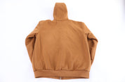 Carhartt Logo Patch Tan Full Zip Jacket - Jacket - Thrifted Threads