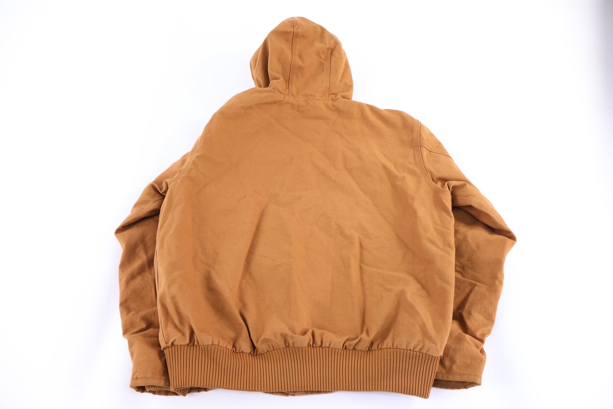 Carhartt Logo Patch Tan Full Zip Jacket - Jacket - Thrifted Threads