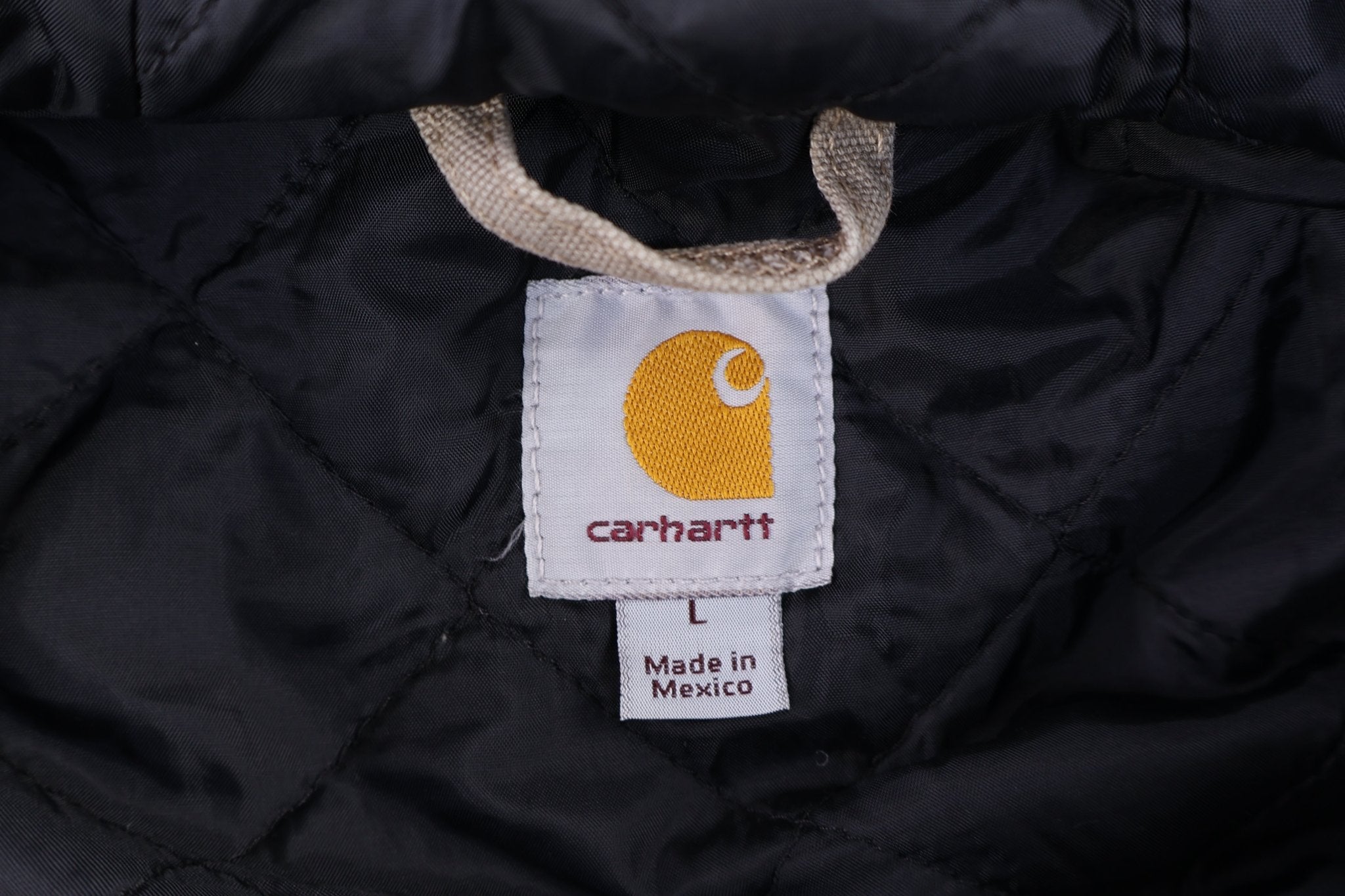 Carhartt Logo Patch Tan Full Zip Jacket - Jacket - Thrifted Threads