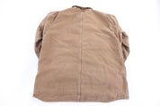 Carhartt Logo Patch Tan Full Zip Jacket - Jacket - Thrifted Threads