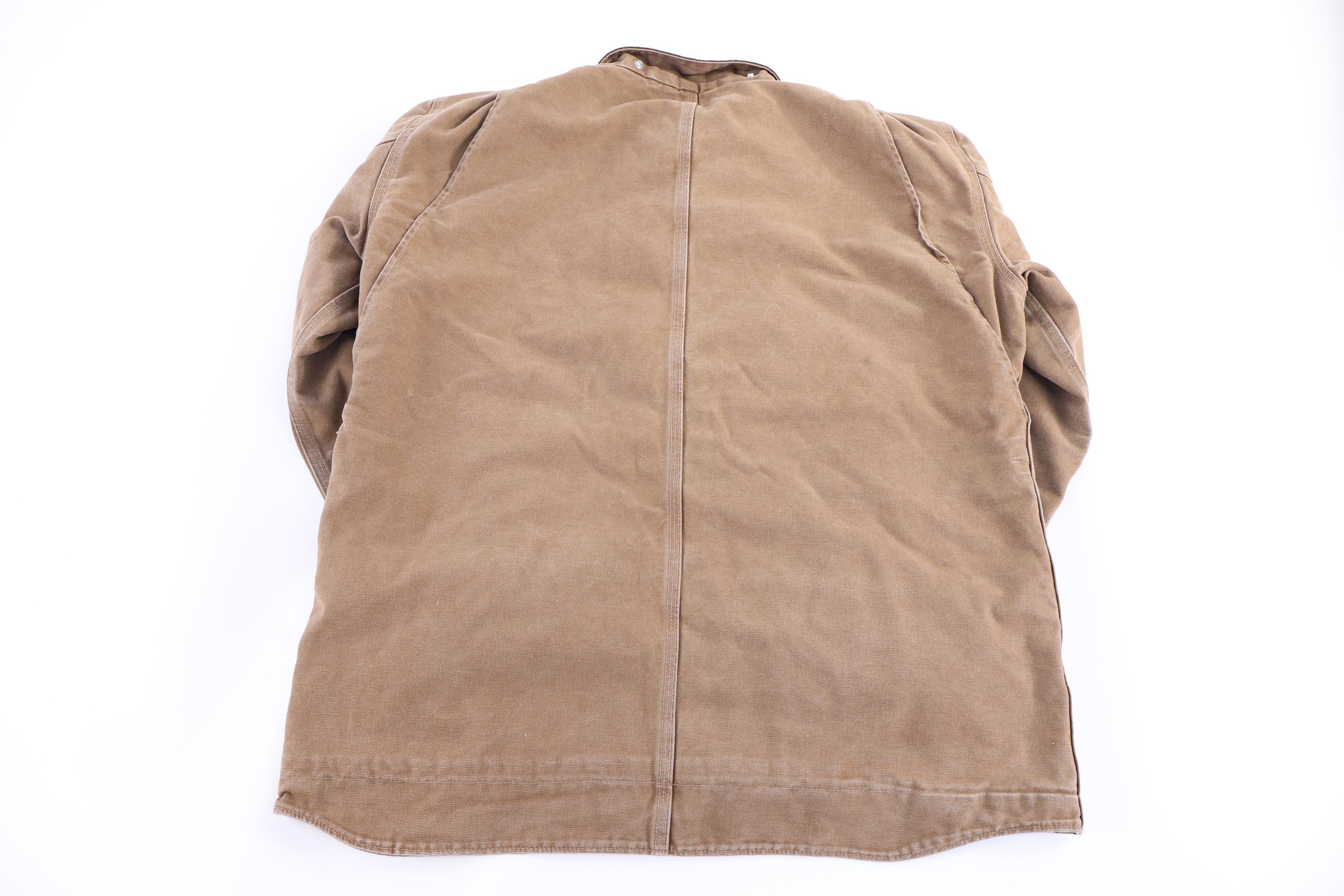 Carhartt Logo Patch Tan Full Zip Jacket - Jacket - Thrifted Threads