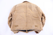 Carhartt Logo Patch Tan Full Zip Jacket - Jacket - Thrifted Threads