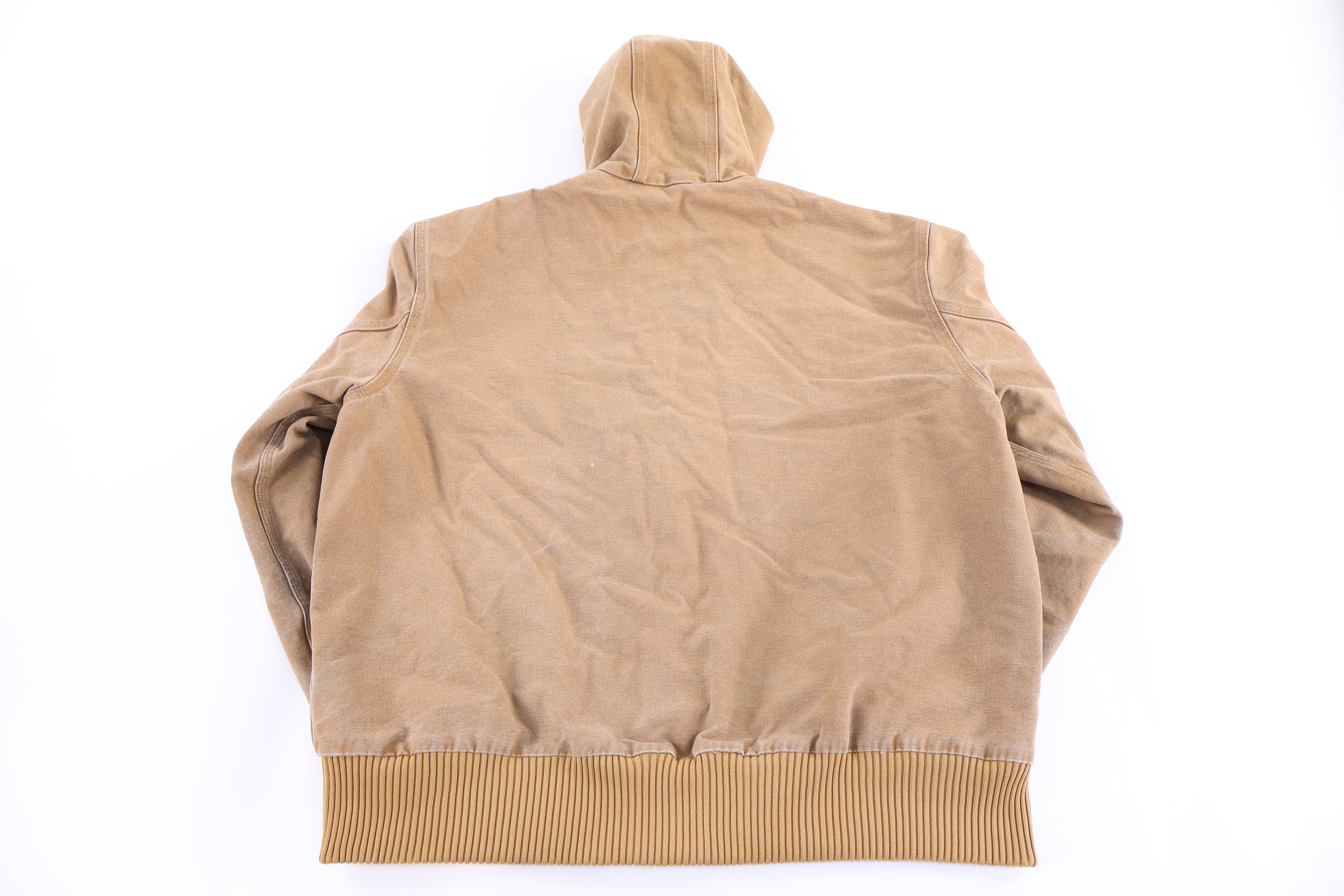 Carhartt Logo Patch Tan Full Zip Jacket - Jacket - Thrifted Threads