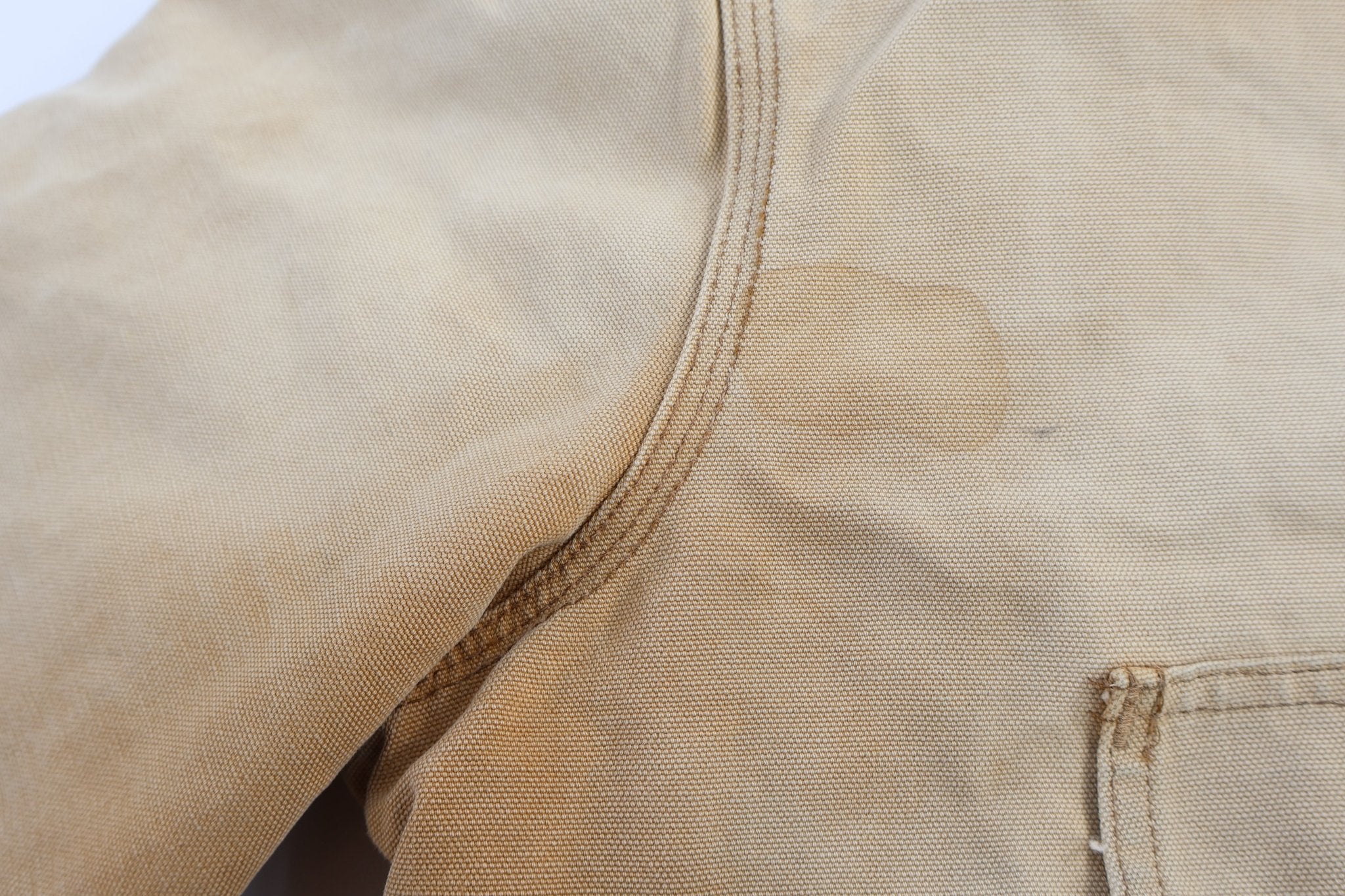 Carhartt Logo Patch Tan Full Zip Jacket - Jacket - Thrifted Threads