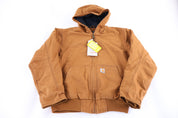 Carhartt Logo Patch Tan Full Zip Jacket - Jacket - Thrifted Threads