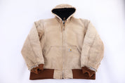 Carhartt Logo Patch Tan Full Zip Jacket - Jacket - Thrifted Threads