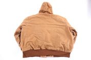Carhartt Logo Patch Tan Full Zip Jacket - Jacket - Thrifted Threads