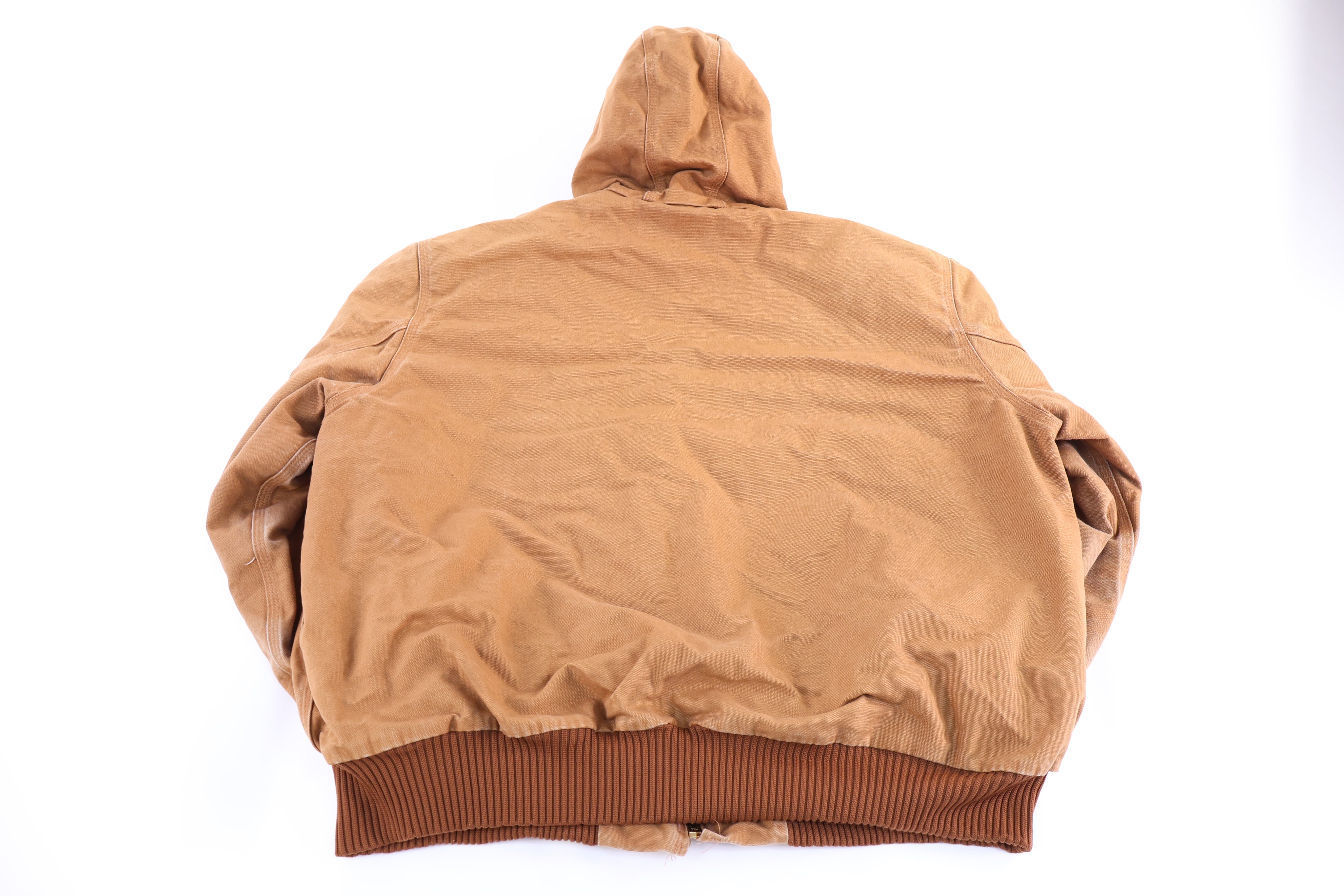 Carhartt Logo Patch Tan Full Zip Jacket - Jacket - Thrifted Threads
