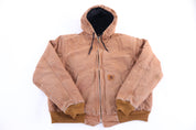 Carhartt Logo Patch Tan Full Zip Jacket - Jacket - Thrifted Threads
