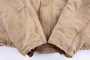 Carhartt Logo Patch Tan Full Zip Jacket - Jacket - Thrifted Threads