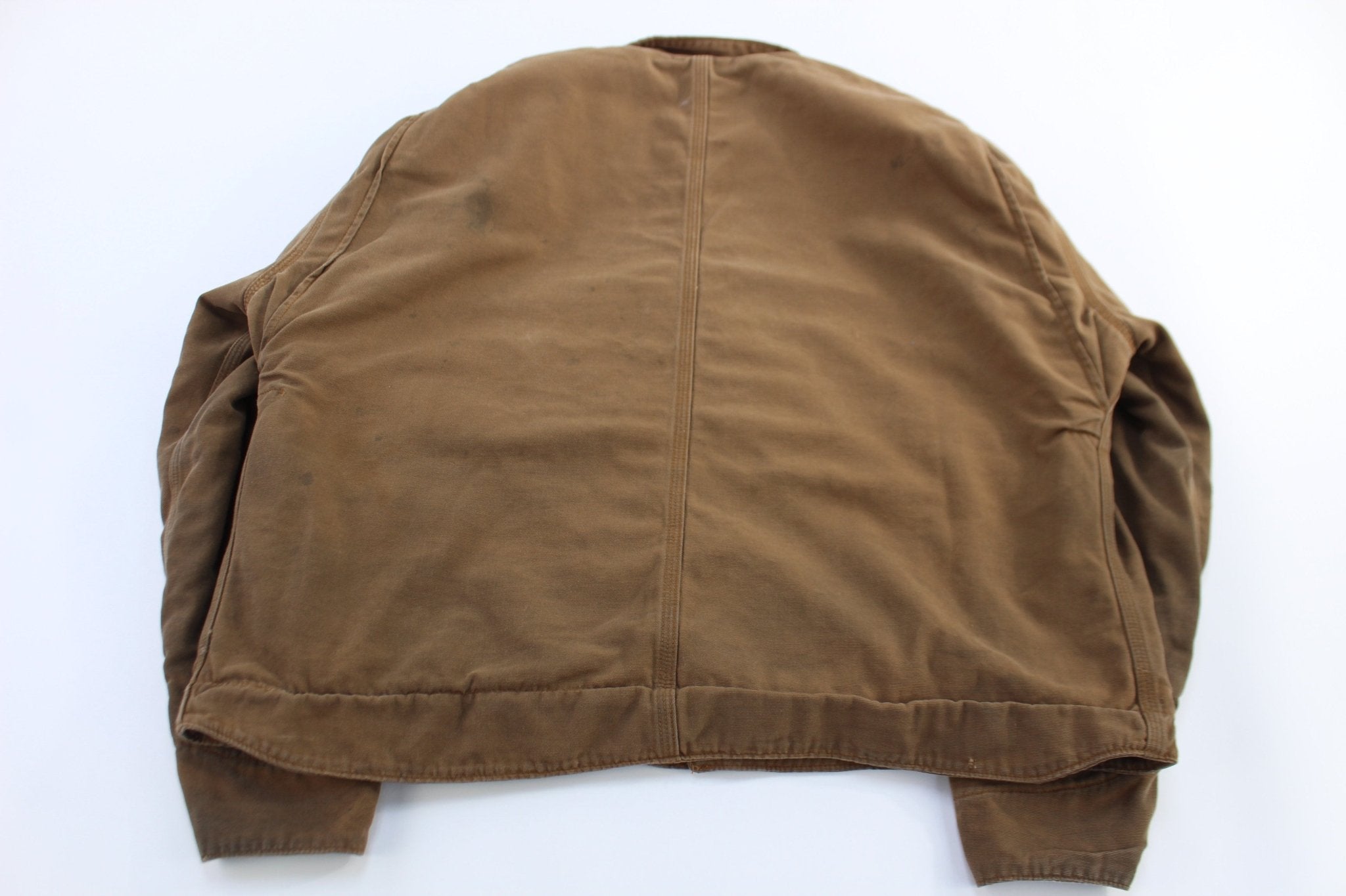 Carhartt Logo Patch Tan Full Zip Jacket - Jacket - Thrifted Threads
