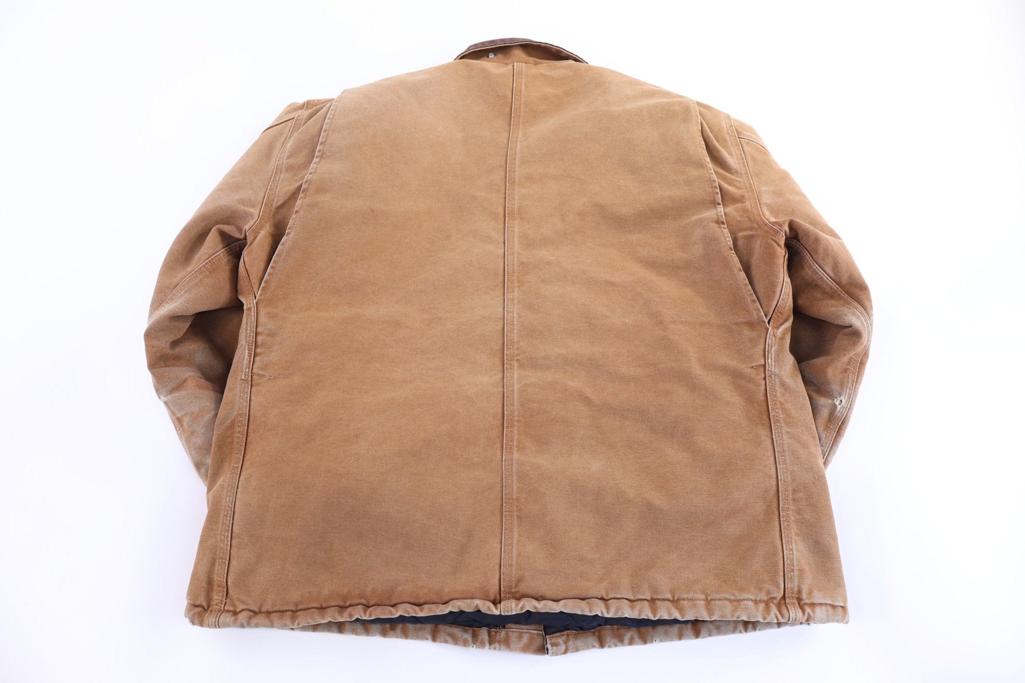 Carhartt Logo Patch Tan Full Zip Jacket - Jacket - Thrifted Threads