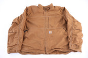 Carhartt Logo Patch Tan Full Zip Jacket - Jacket - Thrifted Threads
