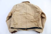 Carhartt Logo Patch Tan Full Zip Jacket - Jacket - Thrifted Threads