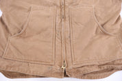 Carhartt Logo Patch Tan Full Zip Jacket - Jacket - Thrifted Threads