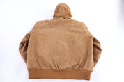 Carhartt Logo Patch Tan Full Zip Jacket - Jacket - Thrifted Threads