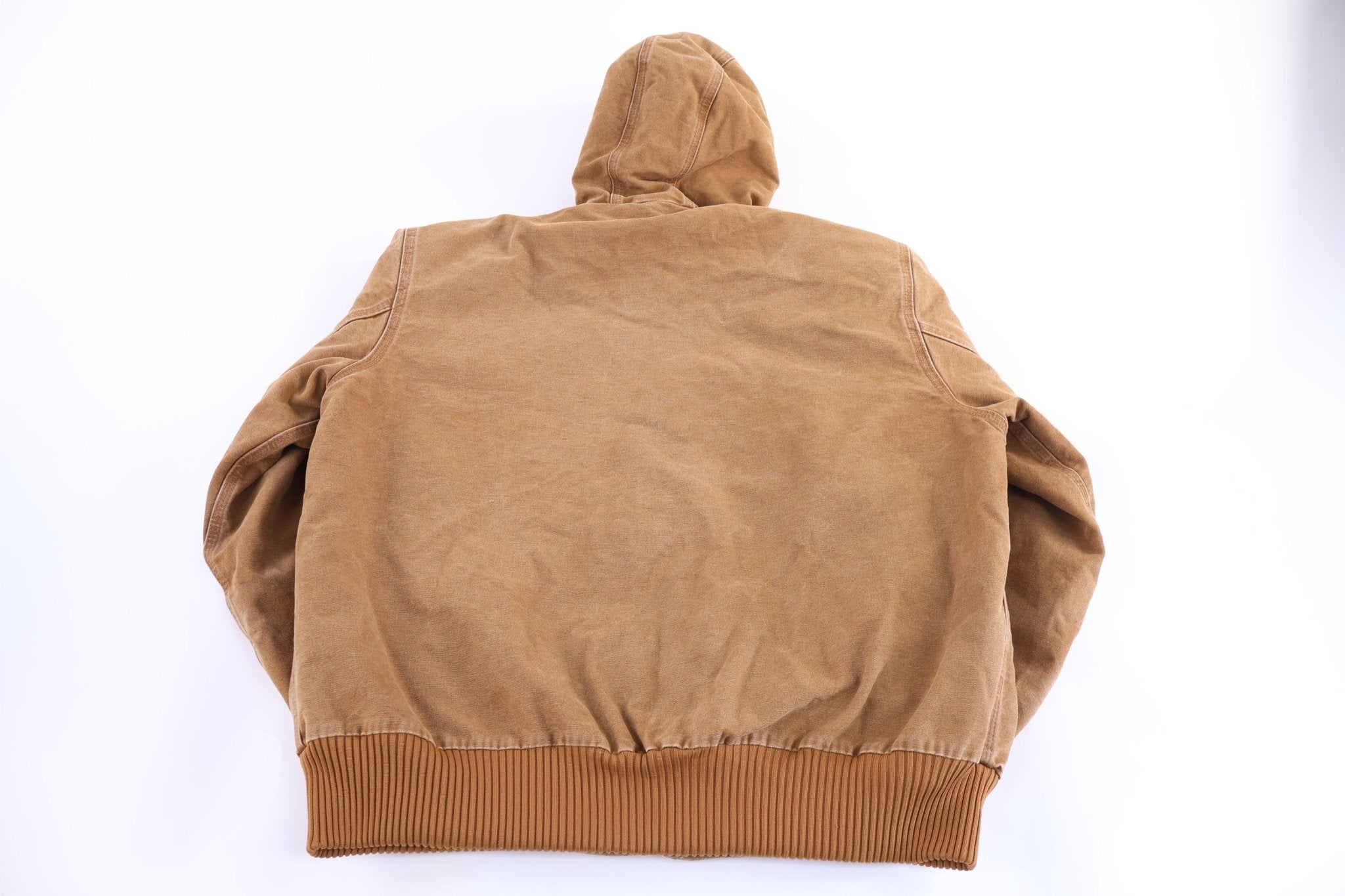 Carhartt Logo Patch Tan Full Zip Jacket - Jacket - Thrifted Threads