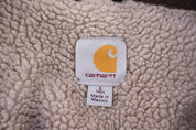 Carhartt Logo Patch Tan Full Zip Jacket - Jacket - Thrifted Threads