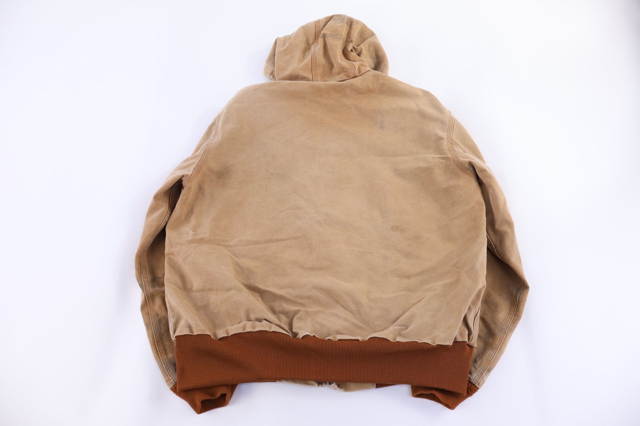 Carhartt Logo Patch Tan Full Zip Jacket - Jacket - Thrifted Threads