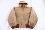 Carhartt Logo Patch Tan Full Zip Jacket - Jacket - Thrifted Threads