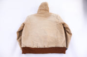 Carhartt Logo Patch Tan Full Zip Jacket - Jacket - Thrifted Threads