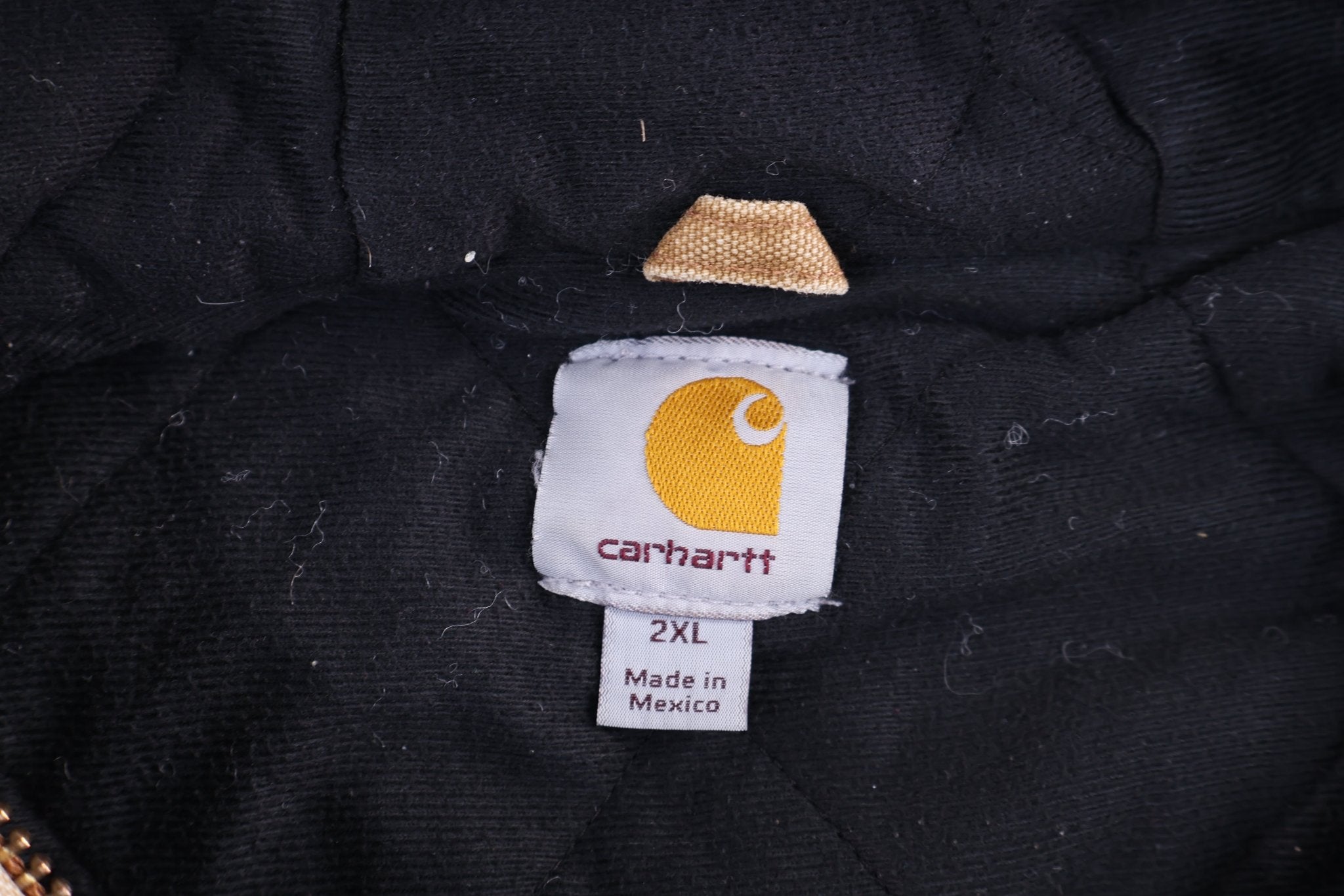 Carhartt Logo Patch Tan Full Zip Jacket - Jacket - Thrifted Threads