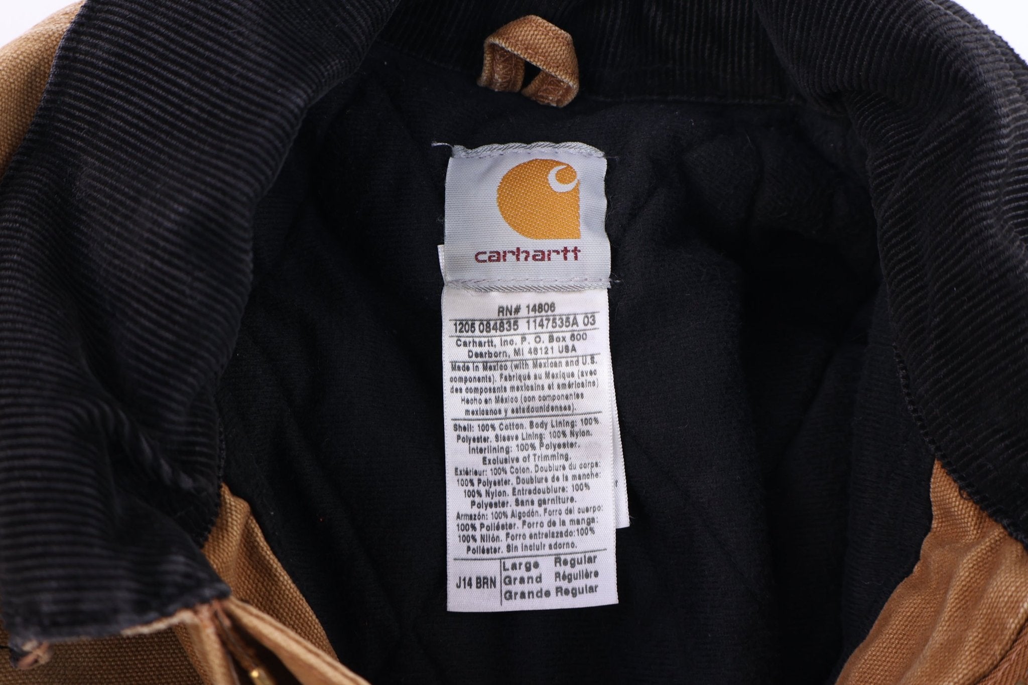 Carhartt Logo Patch Tan Full Zip Jacket - Jacket - Thrifted Threads
