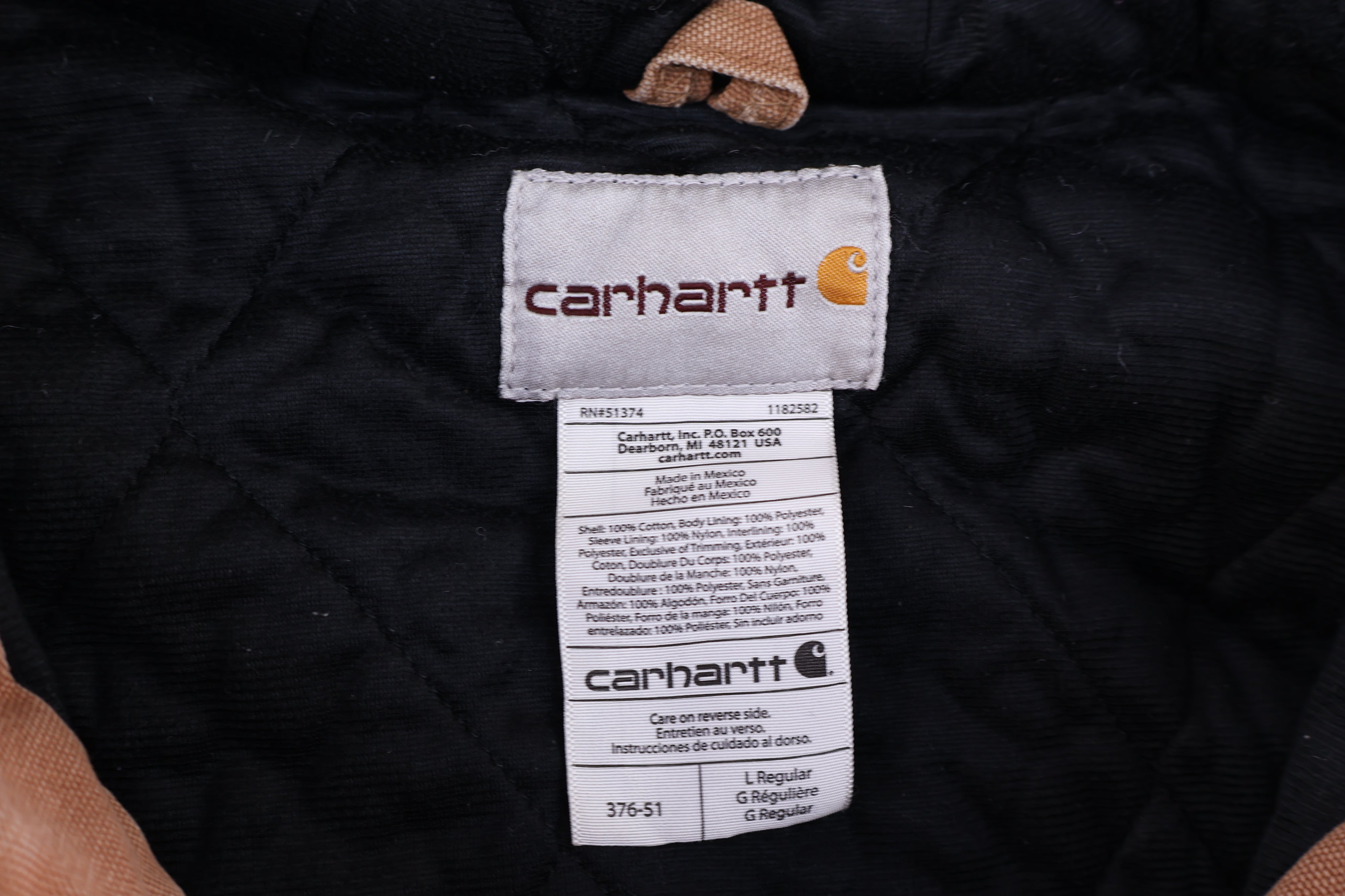 Carhartt Logo Patch Tan Full Zip Jacket - Jacket - Thrifted Threads