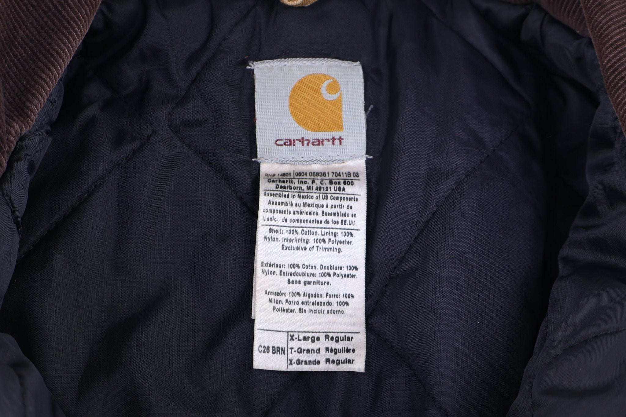 Carhartt Logo Patch Tan Full Zip Jacket - Jacket - Thrifted Threads