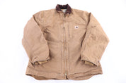 Carhartt Logo Patch Tan Full Zip Jacket - Jacket - Thrifted Threads