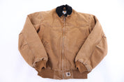 Carhartt Logo Patch Tan Full Zip Jacket - Jacket - Thrifted Threads