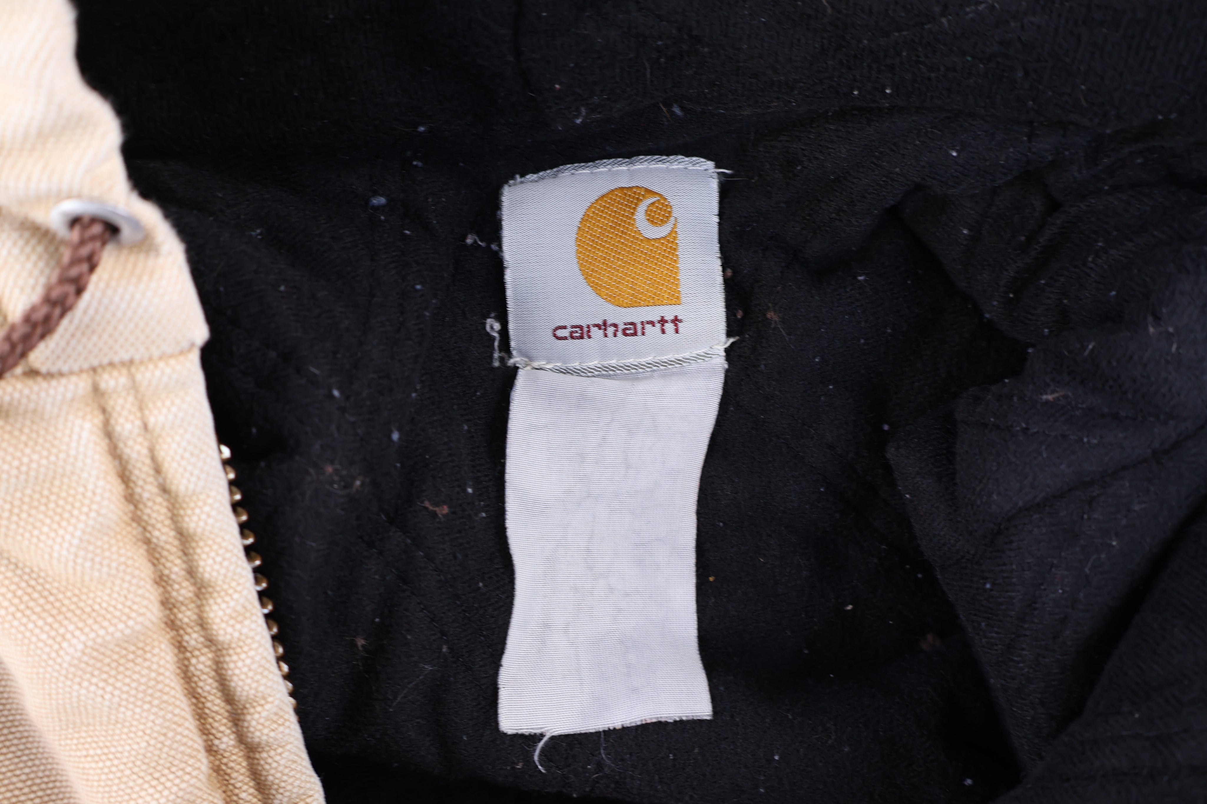 Carhartt Logo Patch Tan Full Zip Jacket - Jacket - Thrifted Threads