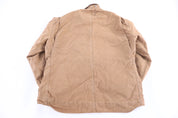Carhartt Logo Patch Tan Full Zip Jacket - Jacket - Thrifted Threads