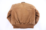 Carhartt Logo Patch Tan Full Zip Jacket - Jacket - Thrifted Threads