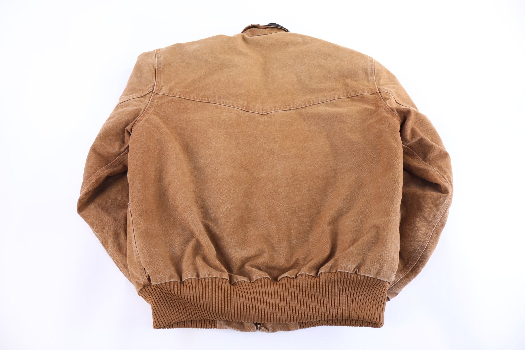 Carhartt Logo Patch Tan Full Zip Jacket - Jacket - Thrifted Threads