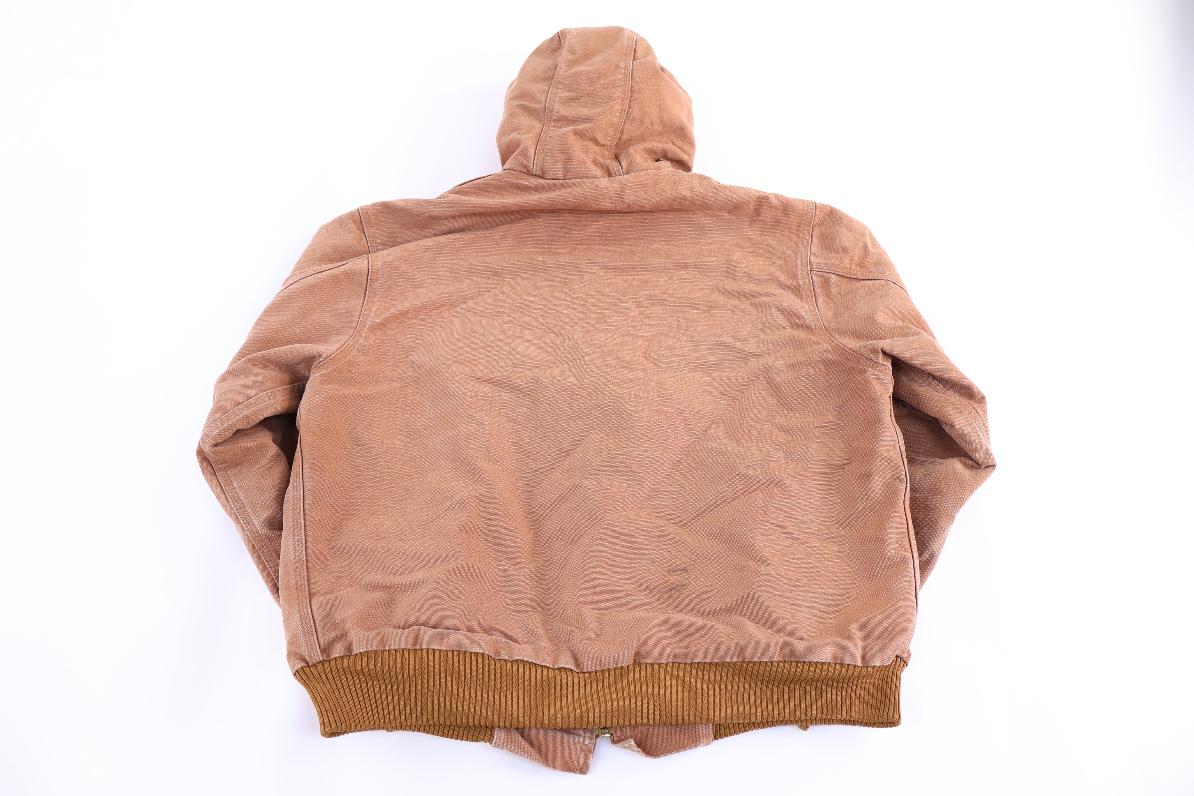 Carhartt Logo Patch Tan Full Zip Jacket - Jacket - Thrifted Threads