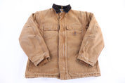 Carhartt Logo Patch Tan Full Zip Jacket - Jackets - Thrifted Threads