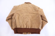 Carhartt Logo Patch Tan Full Zip Santa Fe Jacket - Jacket - Thrifted Threads