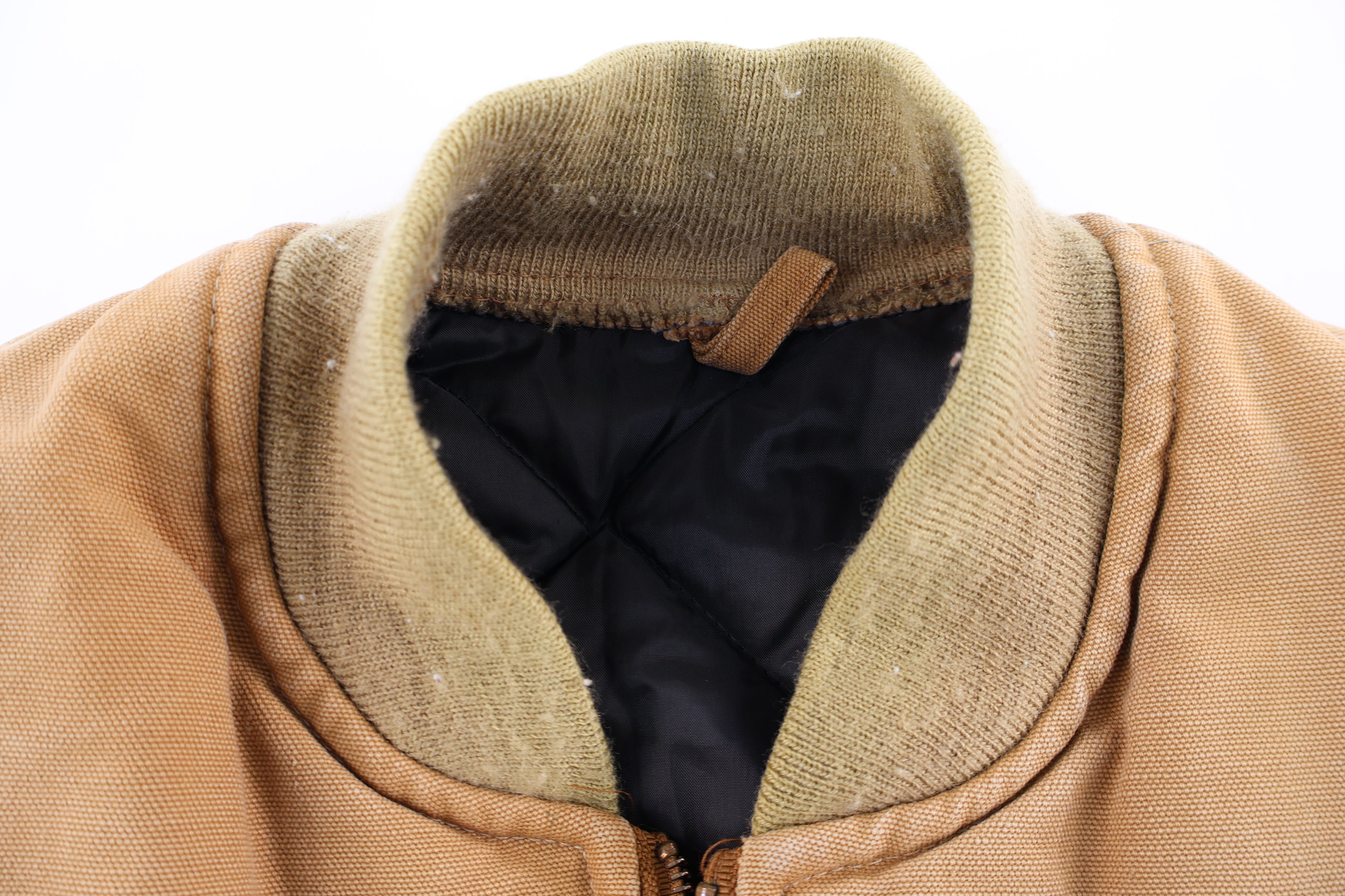 Carhartt Logo Patch Tan Full Zip Vest - Vest - Thrifted Threads