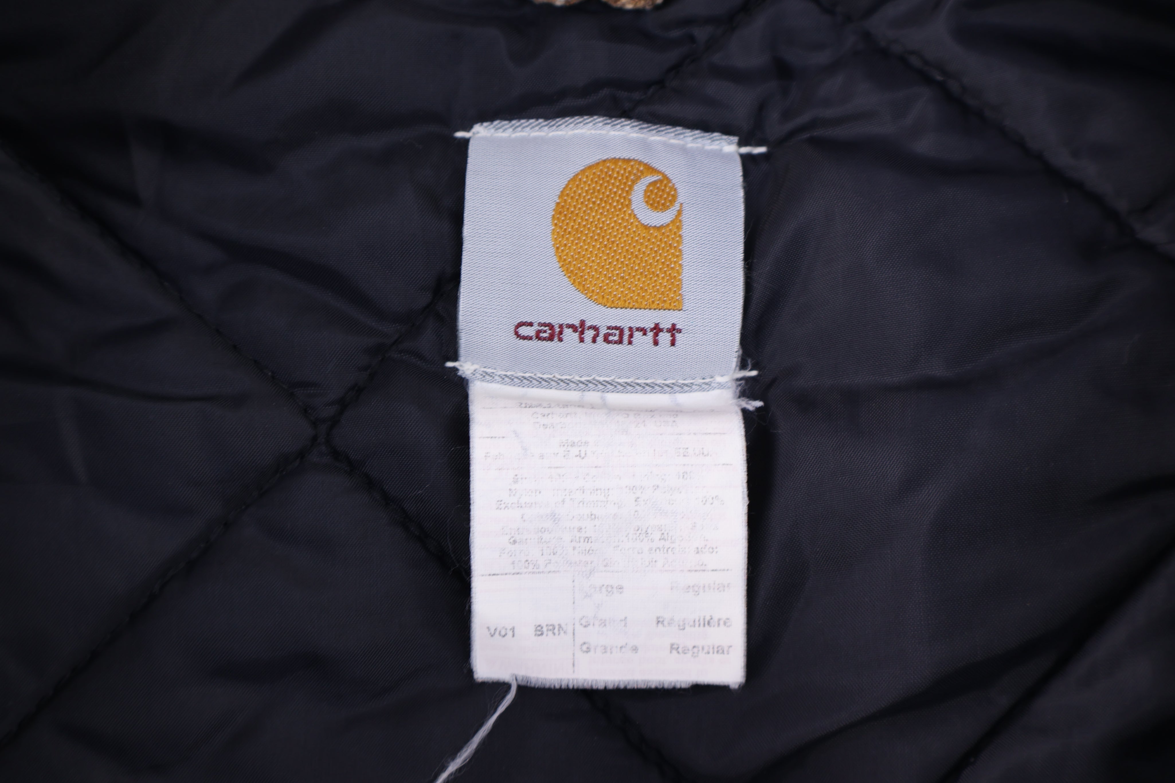Carhartt Logo Patch Tan Full Zip Vest - Vest - Thrifted Threads