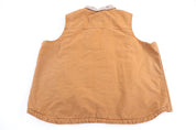 Carhartt Logo Patch Tan Full Zip Vest - Vest - Thrifted Threads