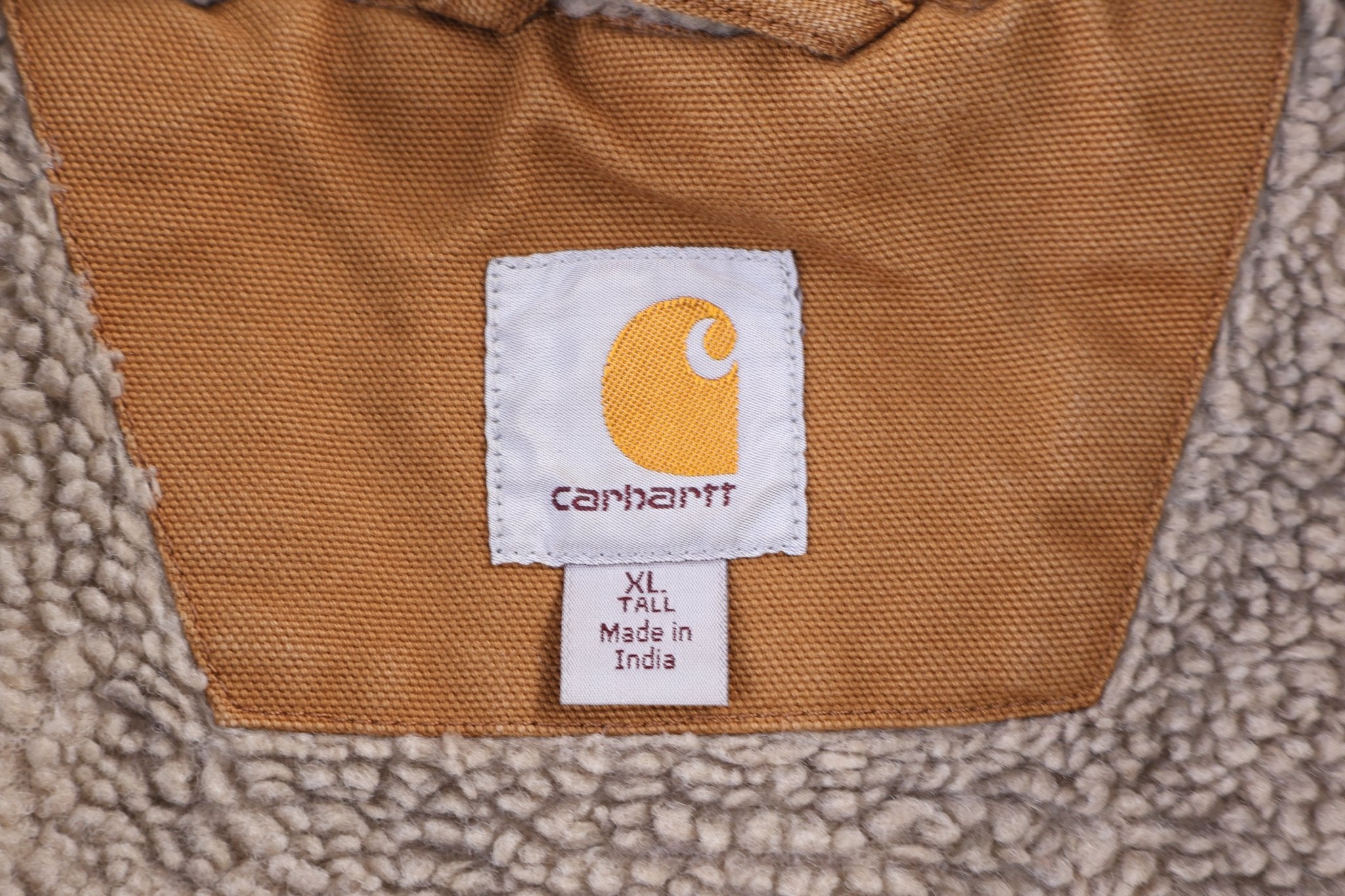 Carhartt Logo Patch Tan Full Zip Vest - Vest - Thrifted Threads