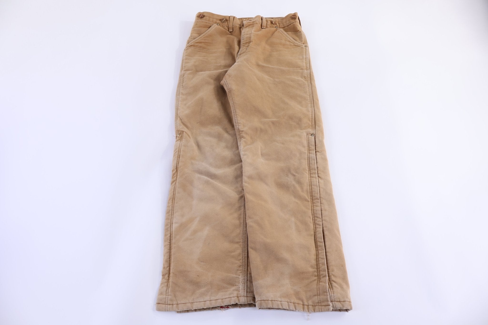 Carhartt Logo Patch Tan Insulated Pants - Pants - Thrifted Threads