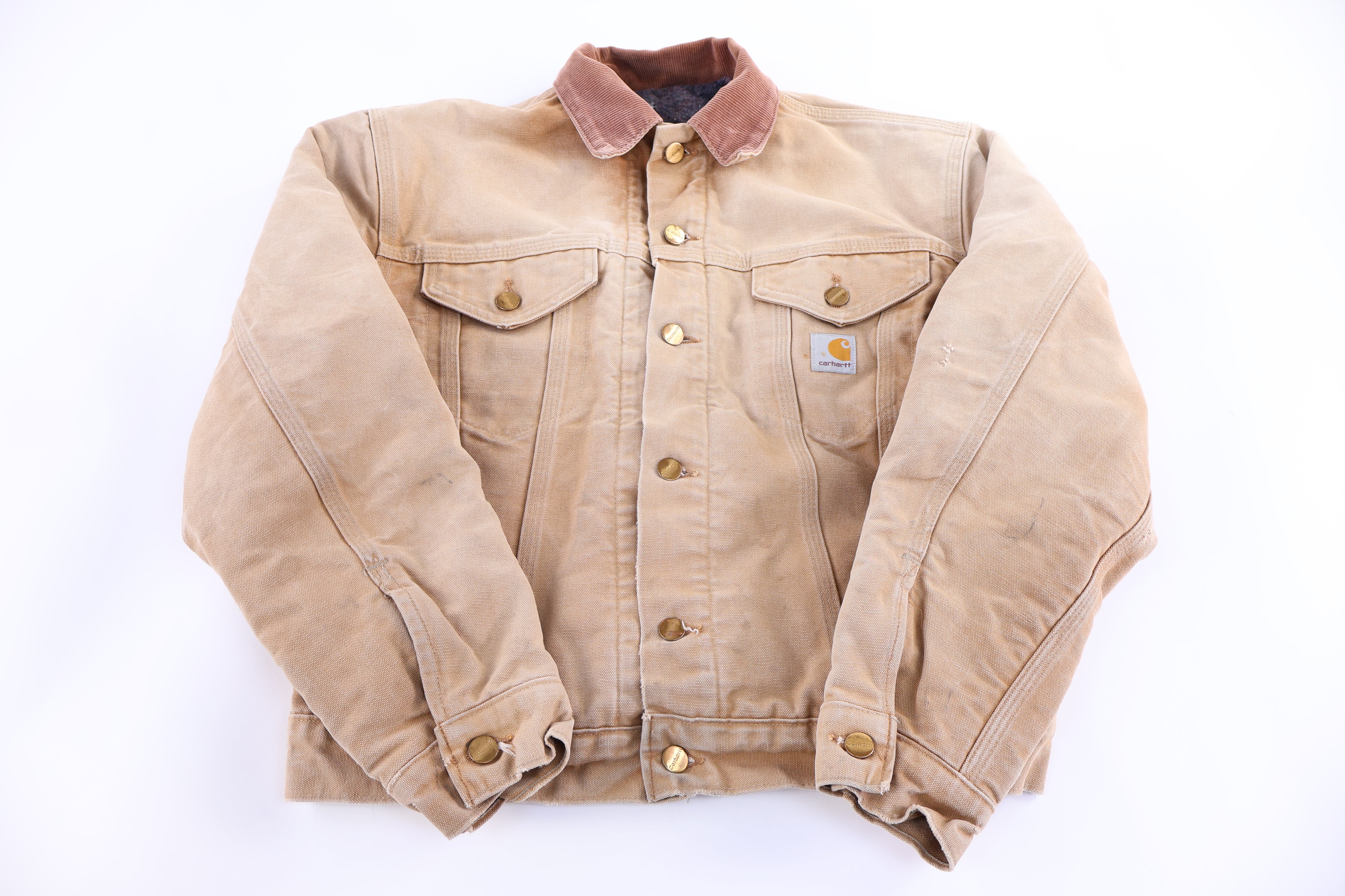 Carhartt Logo Patch Tan Jacket - Jacket - Thrifted Threads