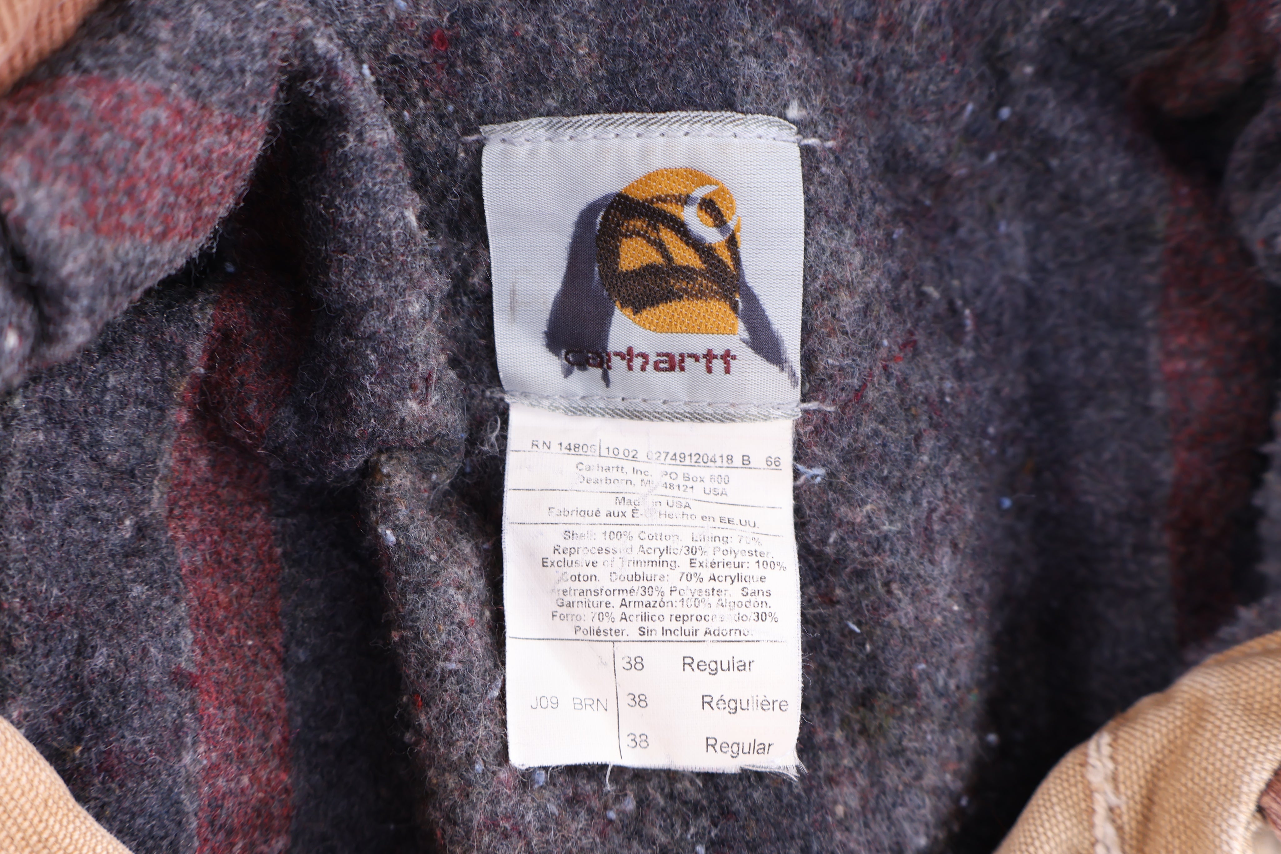 Carhartt Logo Patch Tan Jacket - Jacket - Thrifted Threads