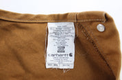 Carhartt Logo Patch Tan Overalls - ThriftedThreads.com