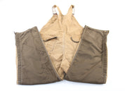 Carhartt Logo Patch Tan Overalls - ThriftedThreads.com